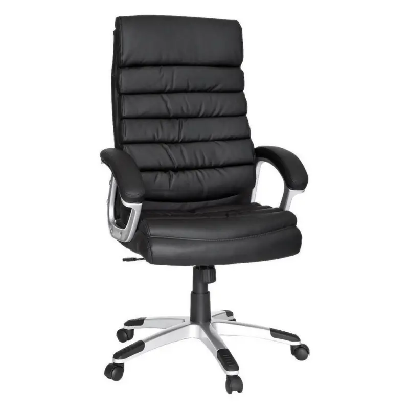 Chefsessel in Lederlook Schwarz