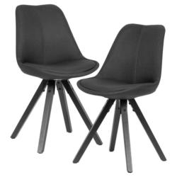 Stuhl-Set 2 Stück in Webstoff