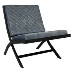 Designsessel in Samt Blau