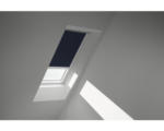 Hornbach VELUX Verdunkelungsrollo uni dunkelblau solarbetrieben Rahmen weiß DSL PK10 1100SWL