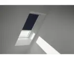 Hornbach VELUX Verdunkelungsrollo uni dunkelblau solarbetrieben Rahmen weiß DSL PK10 1100SWL