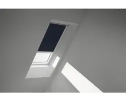 VELUX Verdunkelungsrollo uni dunkelblau solarbetrieben Rahmen weiß DSL SK10 1100SWL