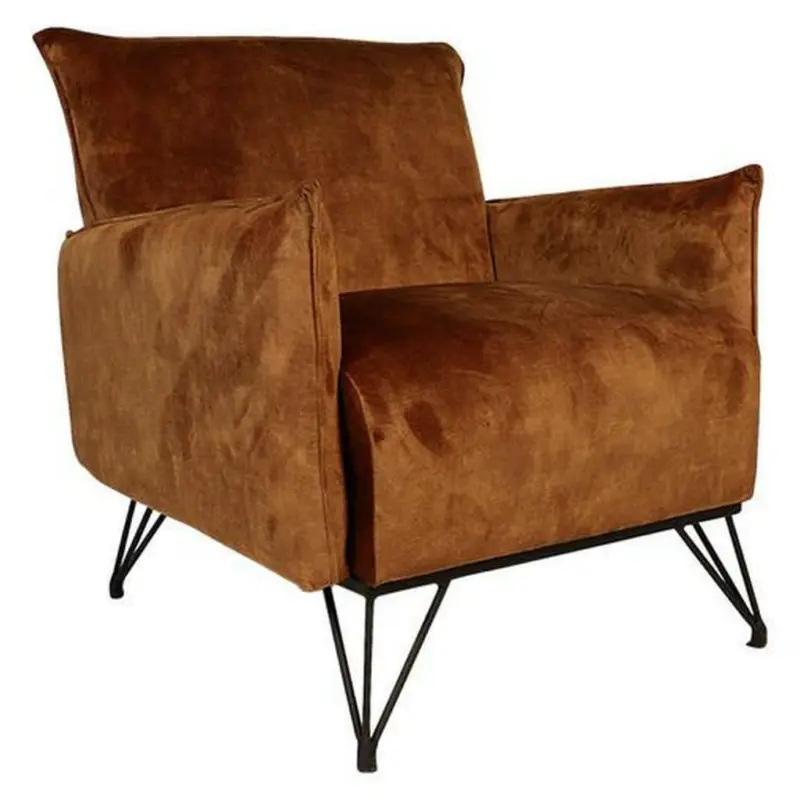 Sessel in Samt Kupferfarben