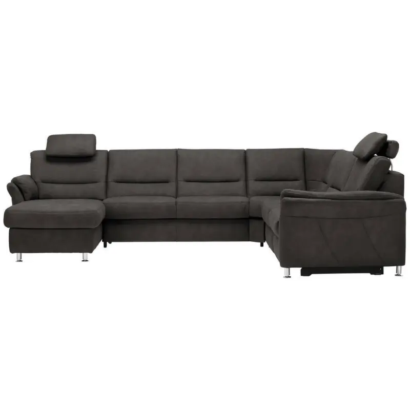 Wohnlandschaft in Mikrofaser Grau