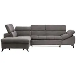 Ecksofa in Mikrofaser Grau