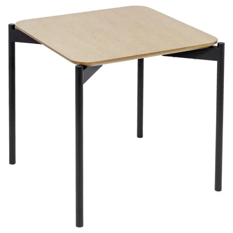 Beistelltisch in Holz, Metall 45/45/45 cm