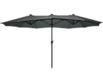 Hornbach Sonnenschirm Marktschirm SenS-Line Marbella mit Kurbelfunktion 450x270 cm Polyester anthrazit