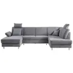 XXXLutz Lauterach - Ihr M&ouml;belhaus bei Bregenz Wohnlandschaft in Struktur Silberfarben