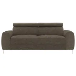 Dreisitzer-Sofa in Struktur Dunkelbraun