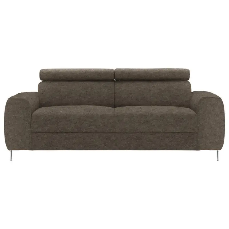 Dreisitzer-Sofa in Struktur Dunkelbraun
