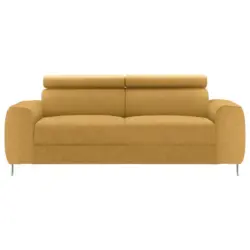 Dreisitzer-Sofa in Struktur Gelb