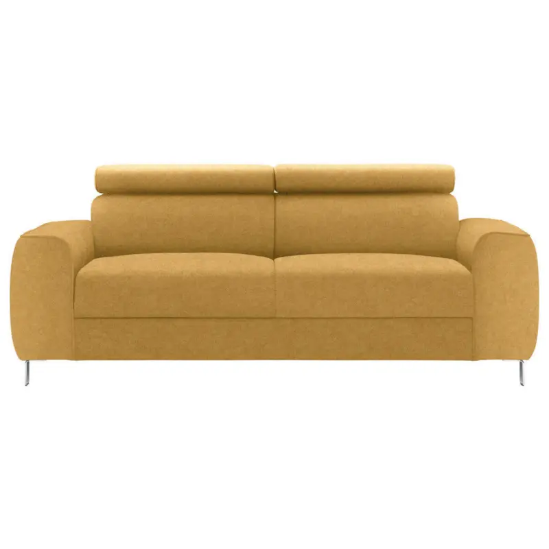 Dreisitzer-Sofa in Struktur Gelb
