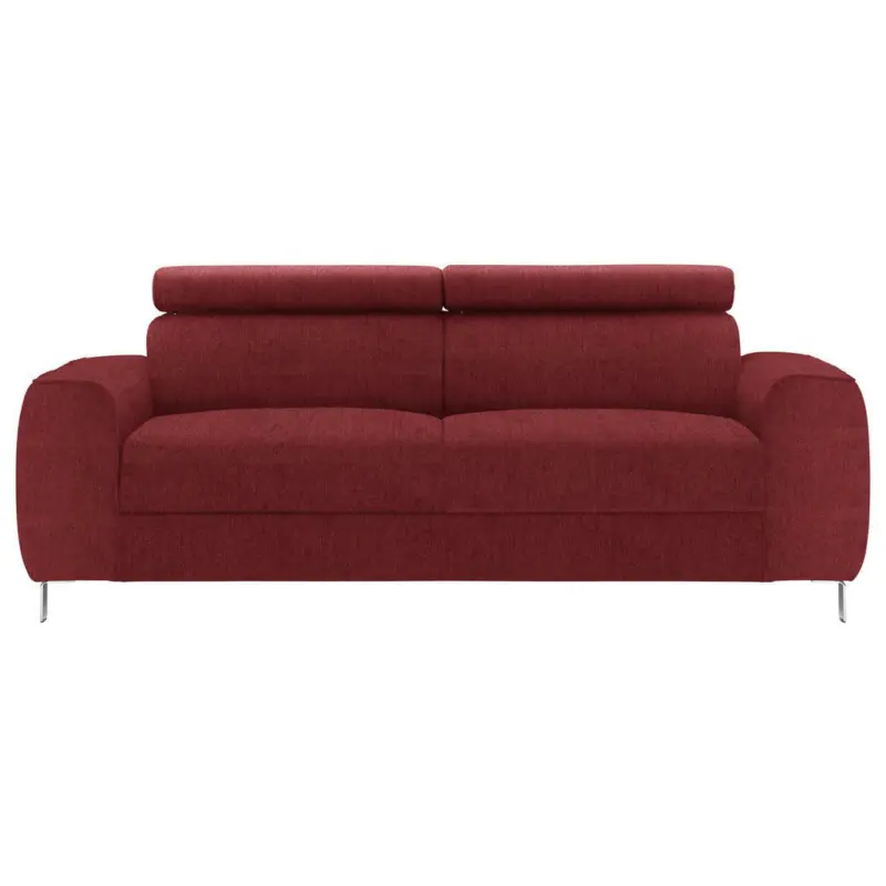 Dreisitzer-Sofa in Struktur Rot