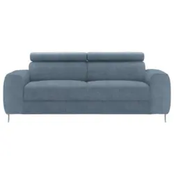 Dreisitzer-Sofa in Struktur Hellblau