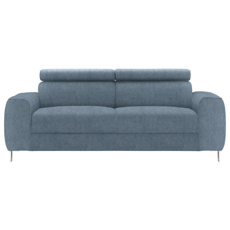Dreisitzer-Sofa in Struktur Hellblau