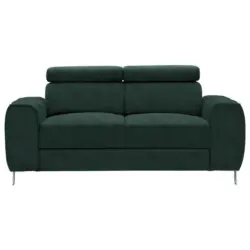 Zweisitzer-Sofa in Struktur Dunkelgrün