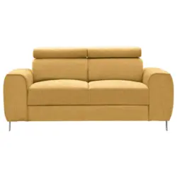 Zweisitzer-Sofa in Struktur Gelb