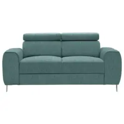 Zweisitzer-Sofa in Struktur T&uuml;rkis