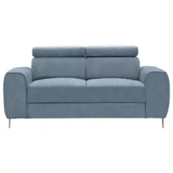 Zweisitzer-Sofa in Struktur Hellblau