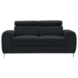 Zweisitzer-Sofa in Struktur Schwarz