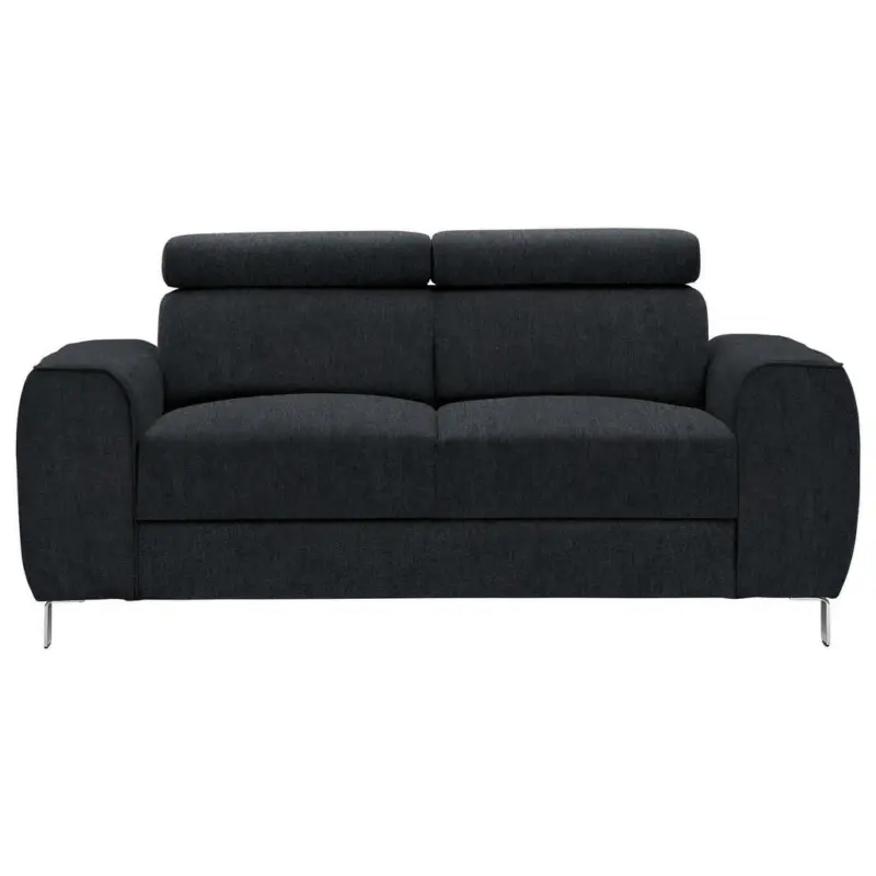 Zweisitzer-Sofa in Struktur Schwarz