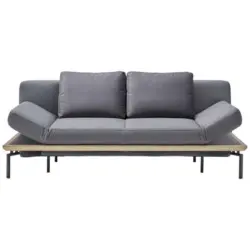 Schlafsofa in Flachgewebe Anthrazit