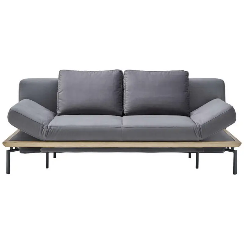 Schlafsofa in Flachgewebe Anthrazit