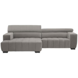 Ecksofa in Velours Grau