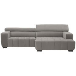 Ecksofa in Velours Grau