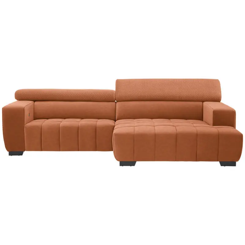 Ecksofa in Velours Orange