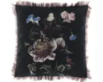 Hornbach Kissen Yrsa print Blumen schwarz 45x45 cm