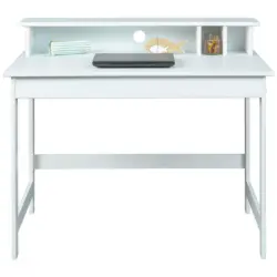 Schreibtisch 110/69/76-91 cm in Wei&szlig;