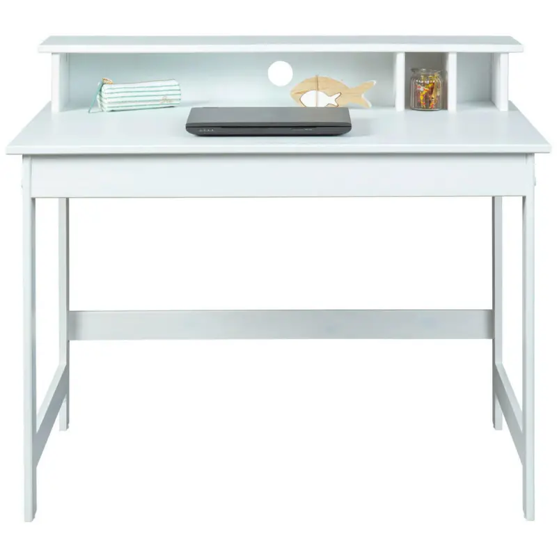 Schreibtisch 110/69/76-91 cm in Wei&szlig;