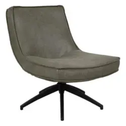 Sessel in Kombination Echtleder/Stoff Grün
