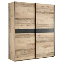 Schwebet&uuml;renschrank in Anthrazit, Fichtefarben