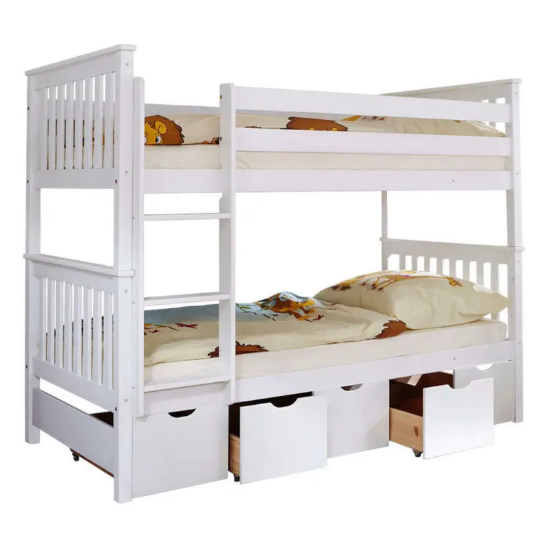 Etagenbett 90/200 cm Weiß