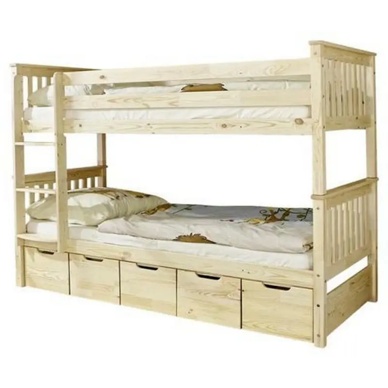Etagenbett 90/200 cm Naturfarben