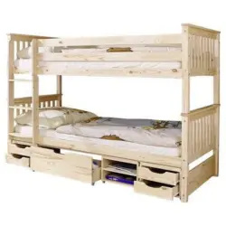 Etagenbett 90/200 cm Naturfarben