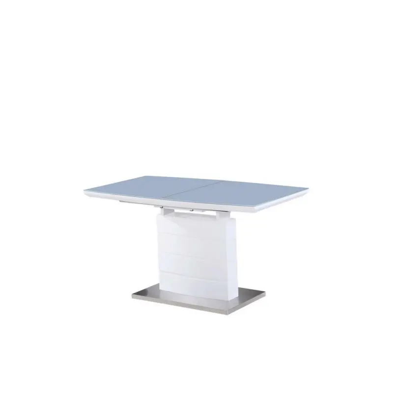 Esstisch in Metall, Glas, Holzwerkstoff 140-180/80/76 cm