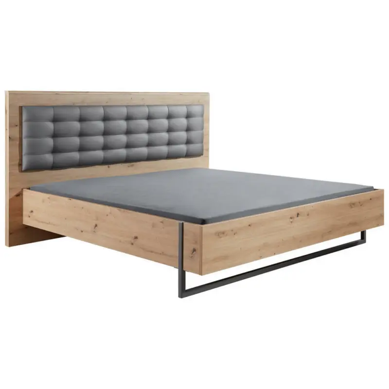 Bett 180/200 cm in Eiche Artisan
