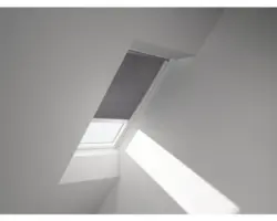 Velux Plissee-Faltstore solarbetrieben betongrau uni FSC 204 1163S