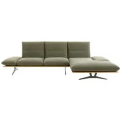 Ecksofa in Flachgewebe Grün
