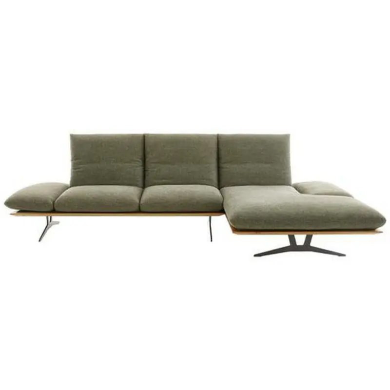 Ecksofa in Flachgewebe Grün