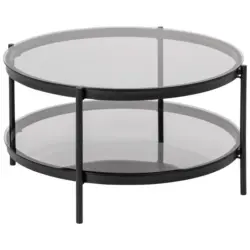 Couchtisch in Metall, Glas 75/75/42 cm