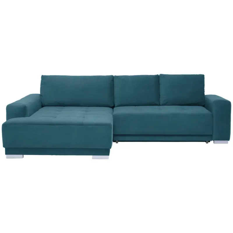 Ecksofa in Samt Blau