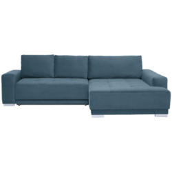 Ecksofa in Samt Blau