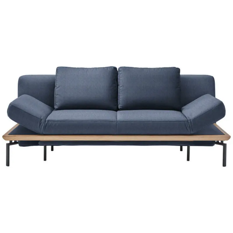 Schlafsofa in Webstoff Blau