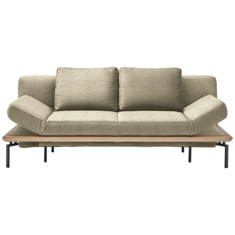 Schlafsofa in Webstoff Beige