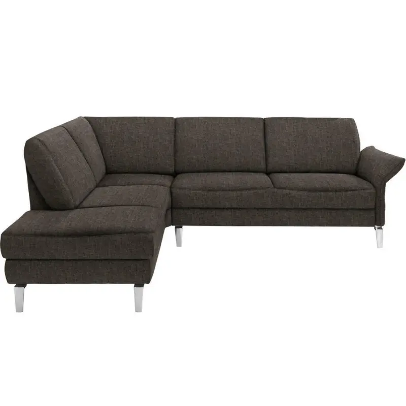 Ecksofa in Webstoff Braun