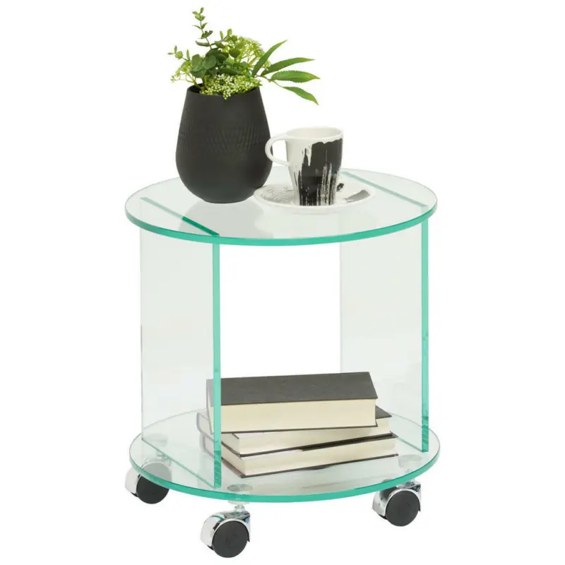 Beistelltisch in Glas 40/40/40 cm